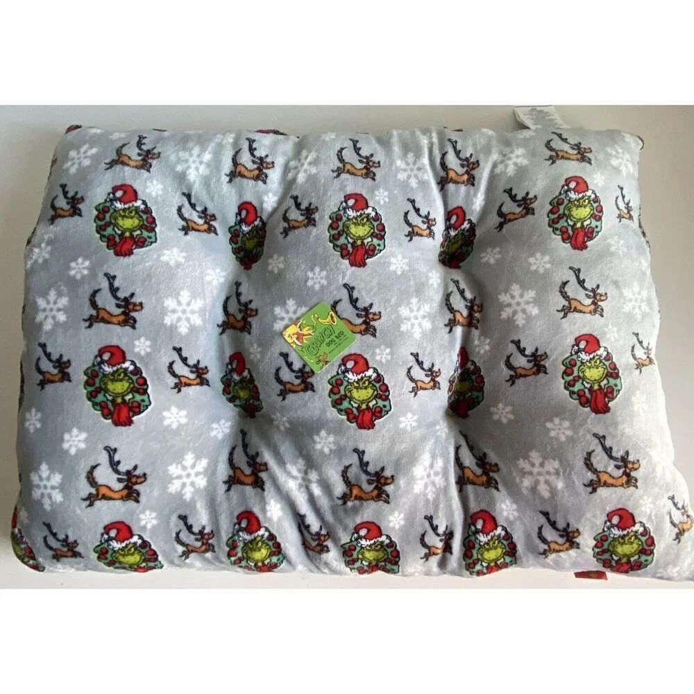 Dr. Seuss The Grinch And‎ Max Dog Pet BED Super Soft Christmas 36 X 27 X 3” NEW